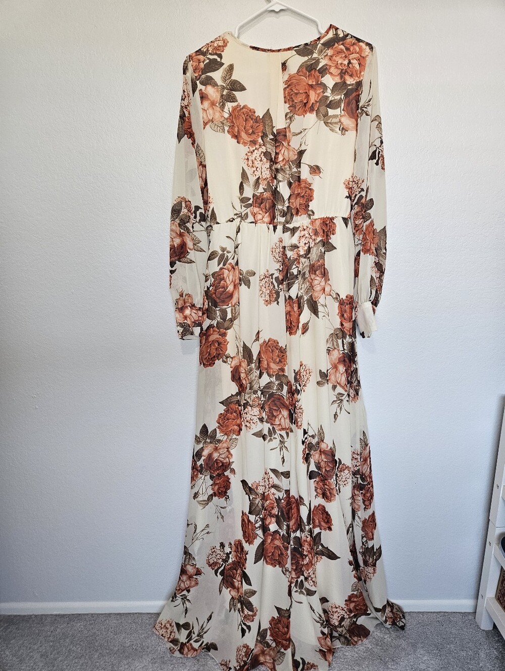 NWT Baltic Born | Lydia Fall Floral Flower Maxi Long Sheer Dress Women Large - Picture 6 of 7
